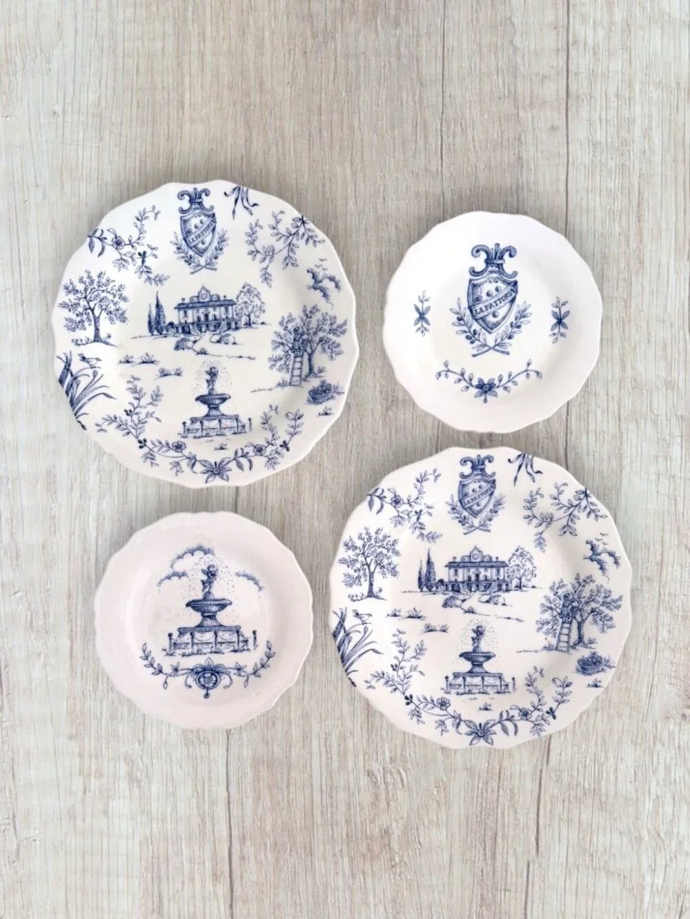 Sur La Table Toscana Blue La Fattoria 4 Piece Place Setting Italy Discontinued